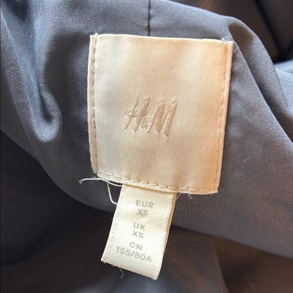 Blue H&M Faux Leather Button-Up Shirt/Jacket - Picture 7 of 8